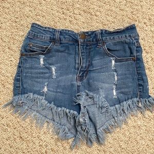 Distressed Jean Shorts